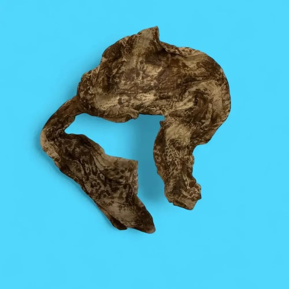 Brown snakeskin print lightweight oversized wrap